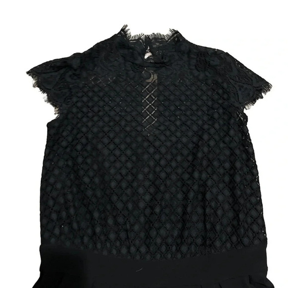 NWT! Julia Jordan Boston Proper Black Lace Wide Leg Jumpsuit. Size 8 - Picture 5 of 15